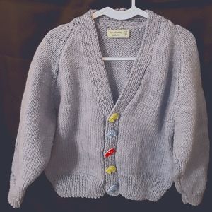New hand knitted boys v-neck sweater